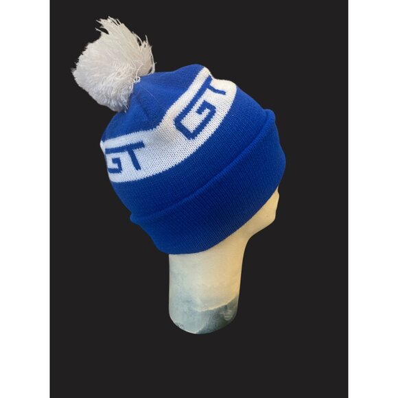 GT Blue & White Beanie Hat With Pom-Pom Grand Trunk Train - Picture 2 of 5